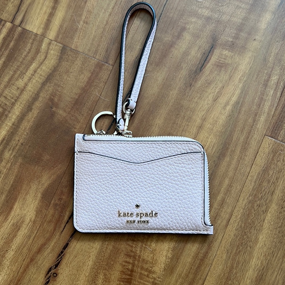 Kate spade Leila pebbled leather small wallet-pink